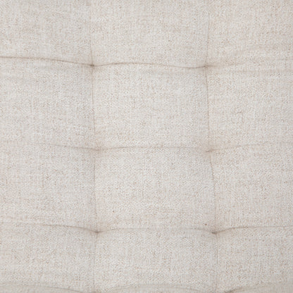 Quinn Desk Chair by Four Hands in polished nickel, dover crescent, chaps saddle and chaps saddle. Made from aluminum, 71% viscose (rayon), 17% polyester, 12% flax, linen, top grain leather in a modern style.