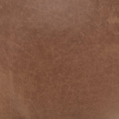 Quinn Desk Chair by Four Hands in polished nickel, dover crescent, chaps saddle and chaps saddle. Made from aluminum, 71% viscose (rayon), 17% polyester, 12% flax, linen, top grain leather in a modern style.