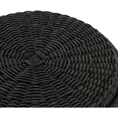 Madura End Table by Four Hands in vintage coal. Made from 100% polyethylene, aluminum in a coastal style.