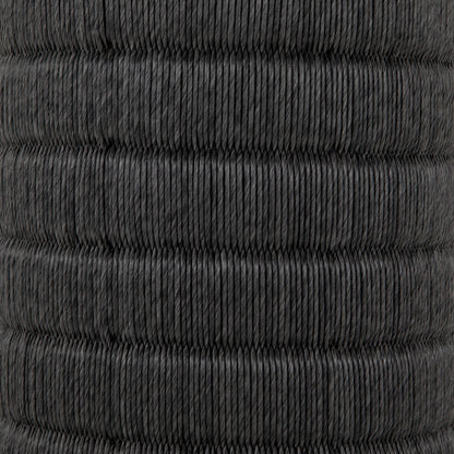Madura End Table by Four Hands in vintage coal. Made from 100% polyethylene, aluminum in a coastal style.