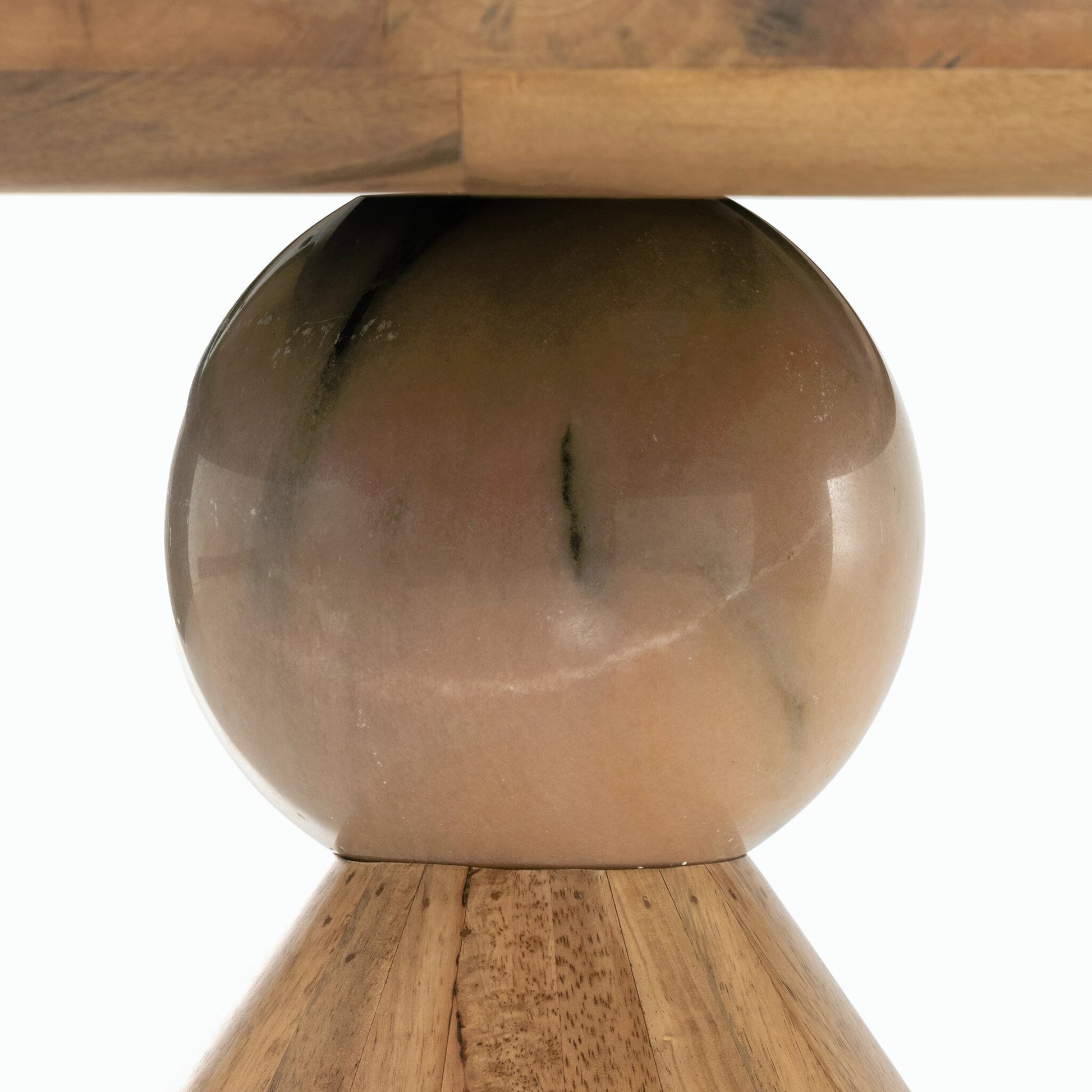 Bibianna Dining Table by Four Hands. Made from solid parawood, solid marble in a modern style.