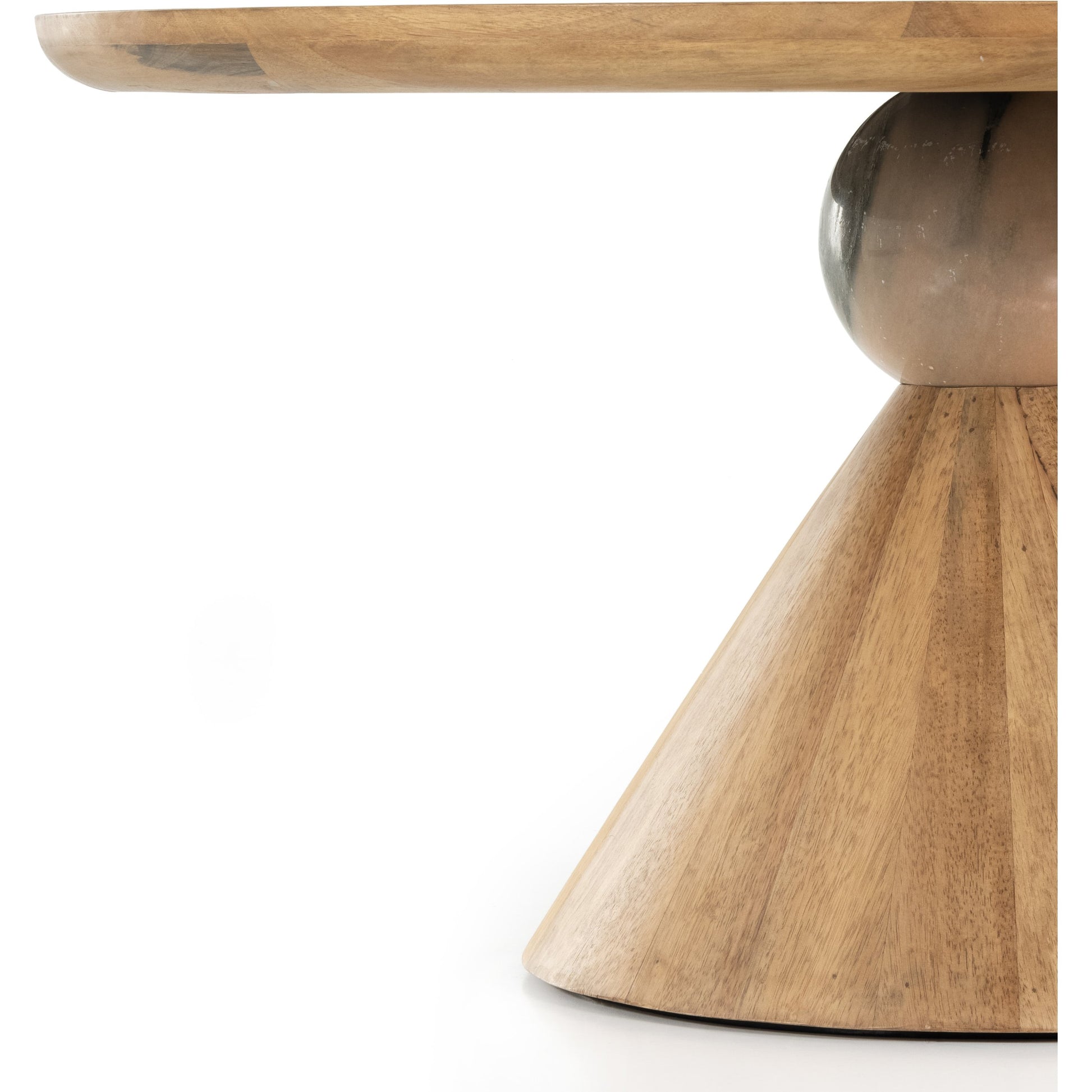 Bibianna Dining Table by Four Hands. Made from solid parawood, solid marble in a modern style.