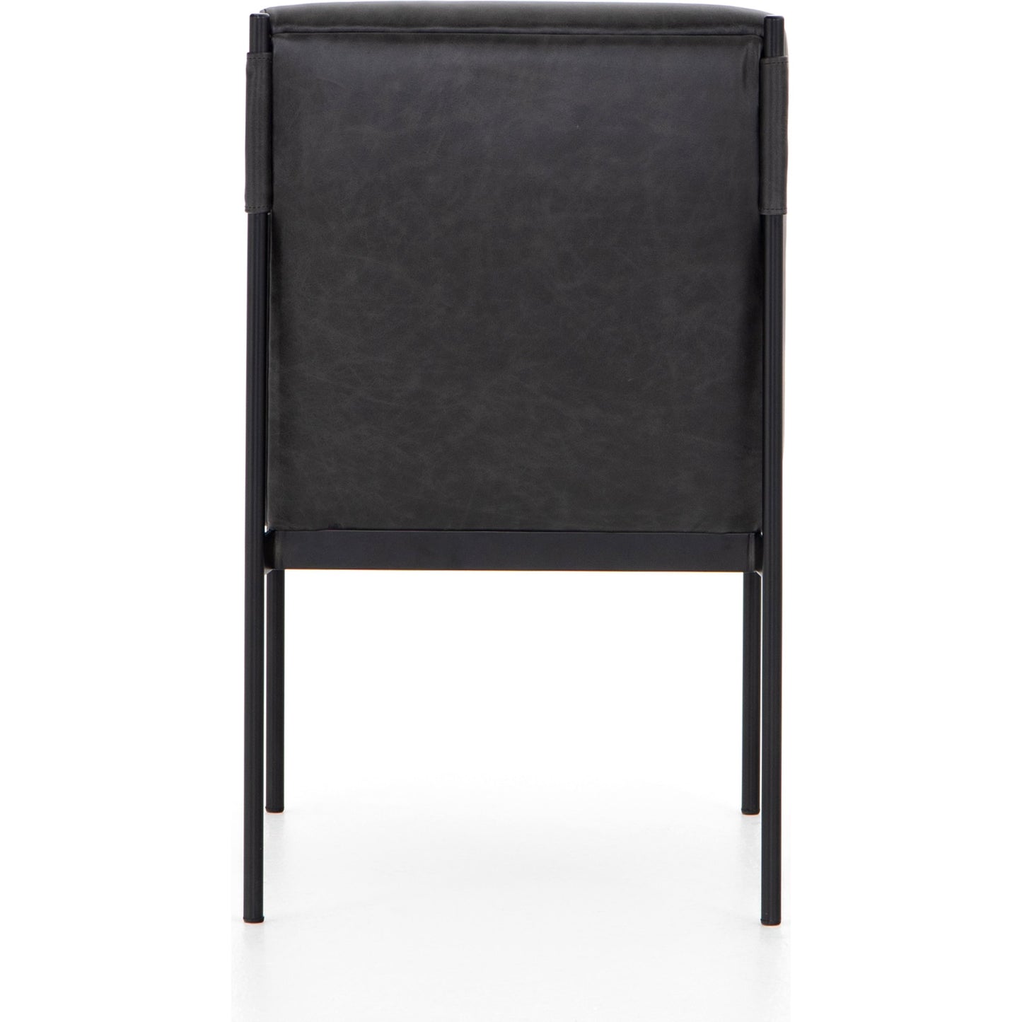 005 SI-1715824 | Additional Silo | Klein Dining Chair by Four Hands in sonoma black. Made from top grain leather, iron, 100% polyester in a modern style.