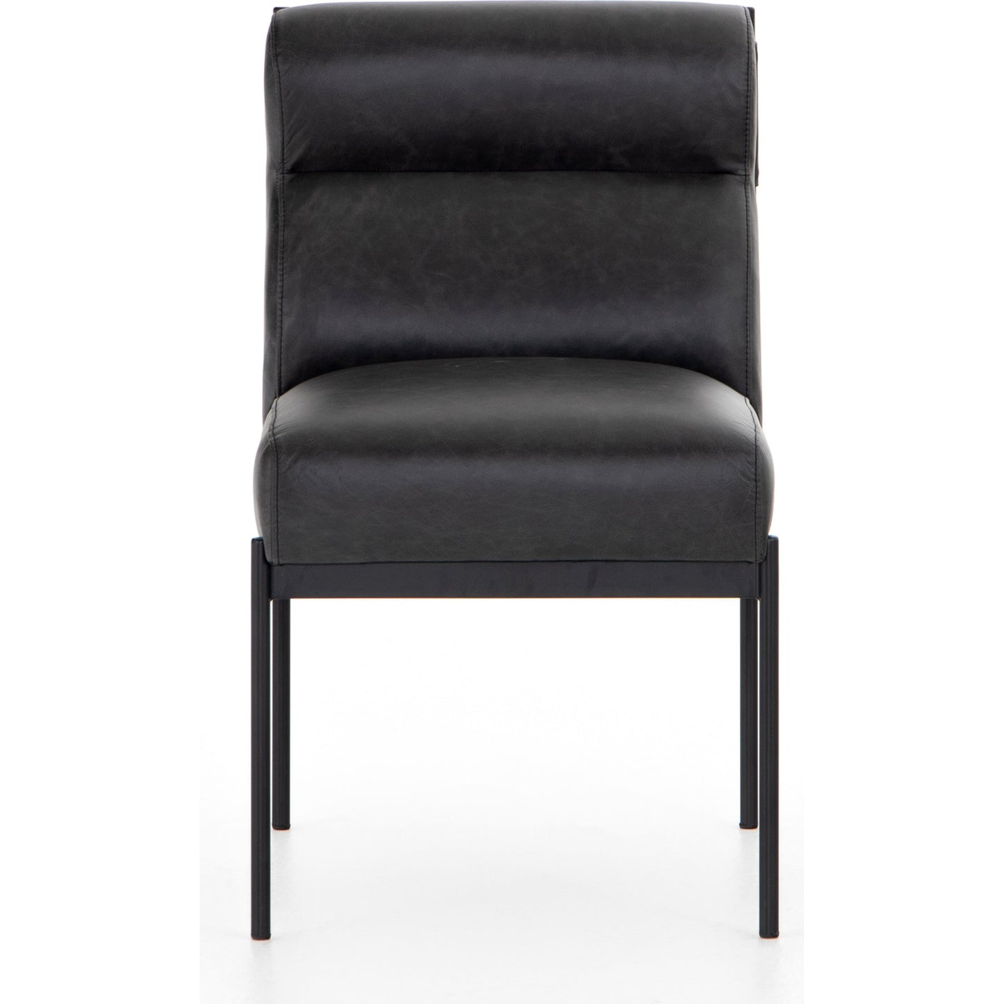 003 SI-1715824 | Additional Silo | Klein Dining Chair by Four Hands in sonoma black. Made from top grain leather, iron, 100% polyester in a modern style.