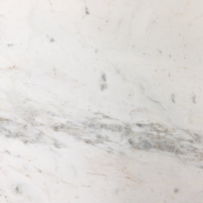 Scout Counter Table by Four Hands in polished white marble, auburn mango. Made from solid marble, solid mango in a transitional style.