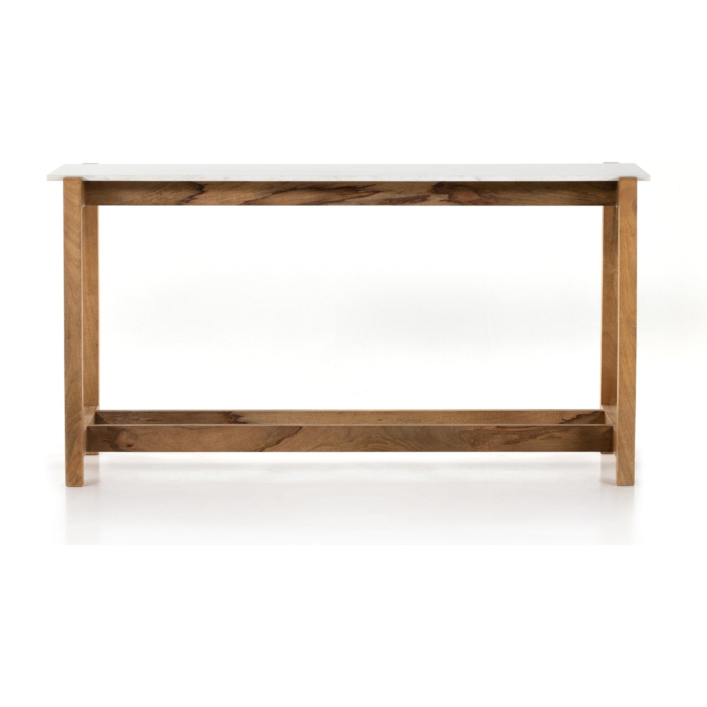 007 SI-2462048 | Additional Silo | Scout Counter Table by Four Hands in polished white marble, auburn mango. Made from solid marble, solid mango in a transitional style.