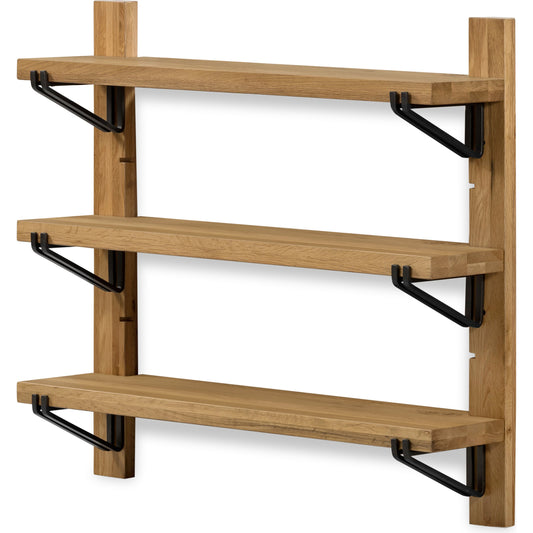 001 SI-1716393 | Additional Silo | Pivott Shelf by Four Hands in dark iron, natural oak. Made from iron, oak veneer, solid oak in a rustic style.