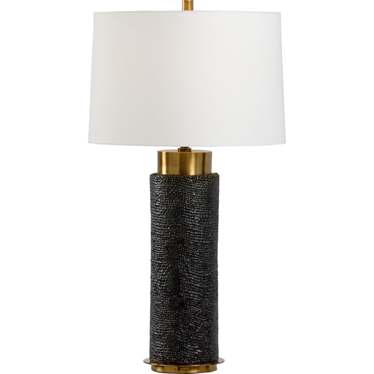 Gavin Lamp by Wildwood in black. Made from ceramic, porcelain in a transitional style.