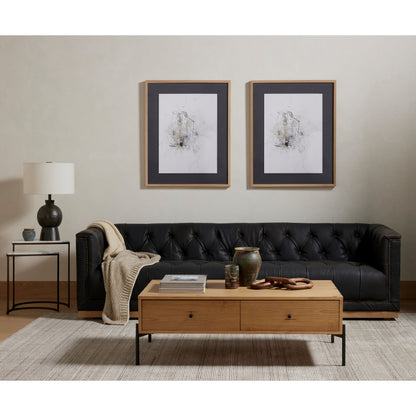 Kelita Table Lamp by Four Hands in textured black. Made from aluminum, 60% polyester, 40% viscose (rayon), thermoplastic in a transitional style.