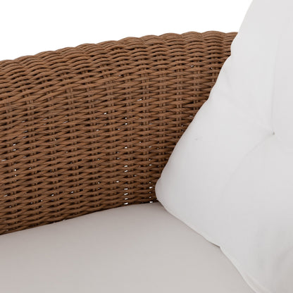 Tucson Woven Outdoor Chair by Four Hands. Made from 100% olefin, 100% polyethylene, iron in a coastal style.