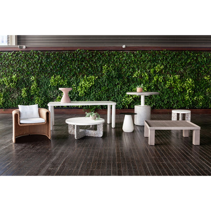 Tucson Woven Outdoor Chair by Four Hands. Made from 100% olefin, 100% polyethylene, iron in a coastal style.
