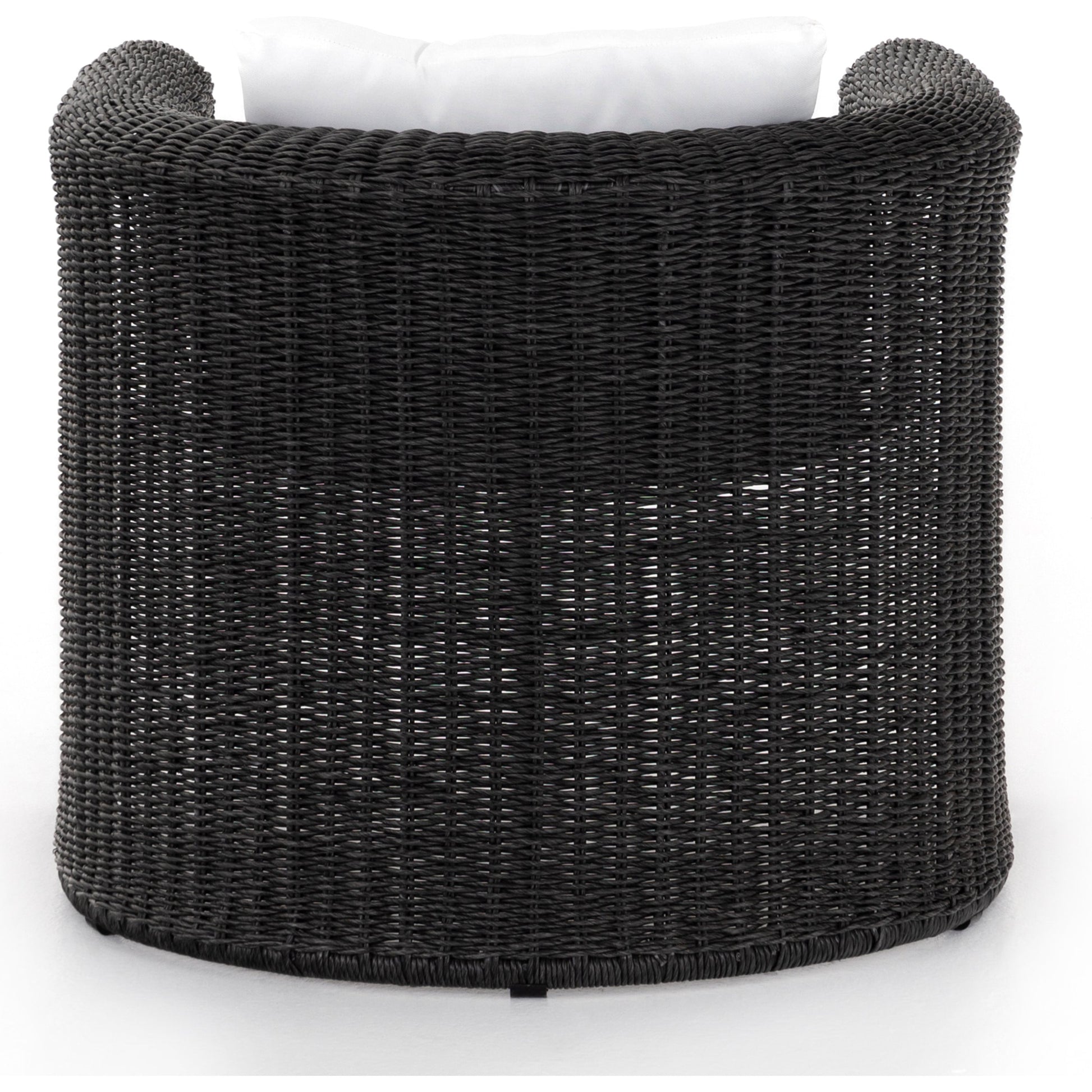 Tucson Woven Outdoor Chair by Four Hands. Made from 100% olefin, 100% polyethylene, iron in a coastal style.