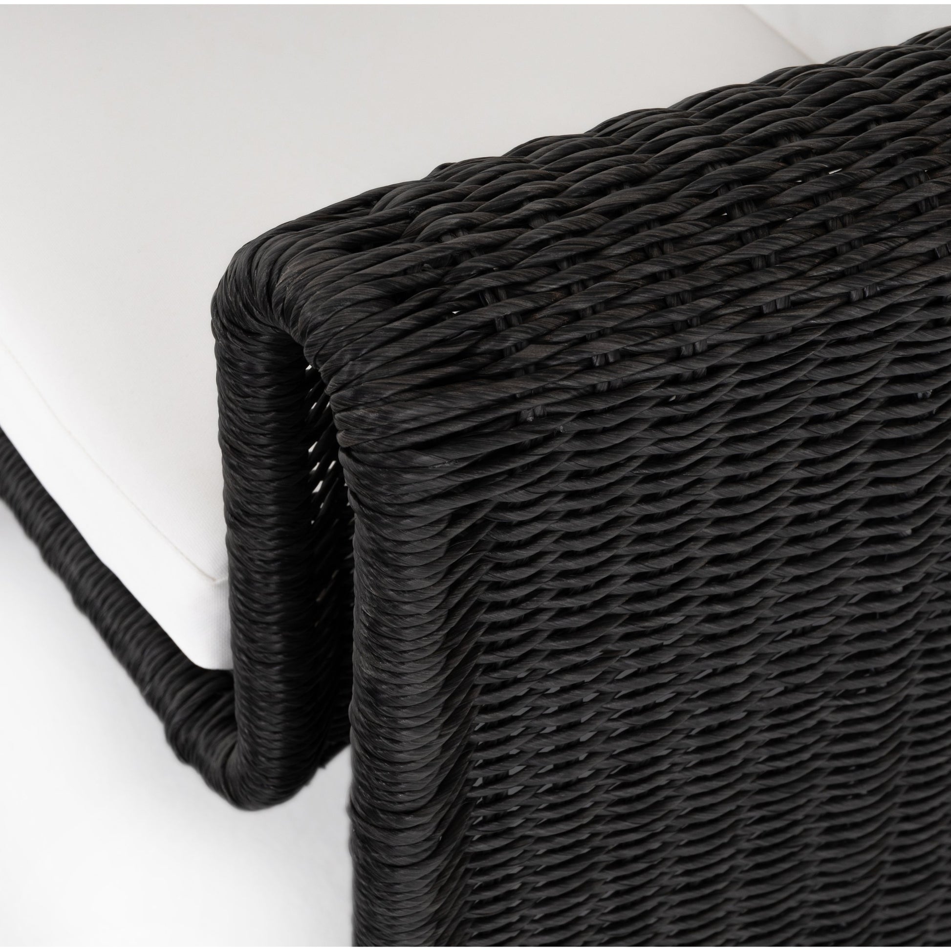 Tucson Woven Outdoor Chair by Four Hands. Made from 100% olefin, 100% polyethylene, iron in a coastal style.