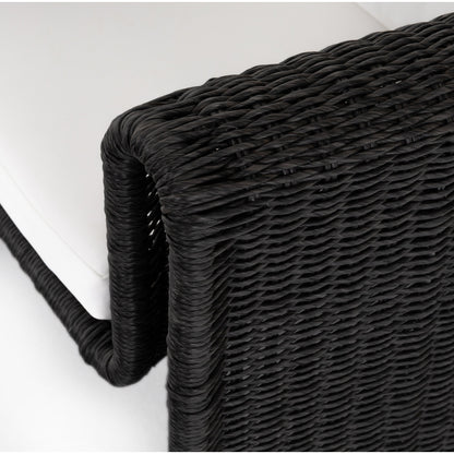 Tucson Woven Outdoor Chair by Four Hands. Made from 100% olefin, 100% polyethylene, iron in a coastal style.
