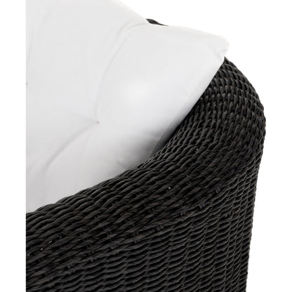 Tucson Woven Outdoor Chair by Four Hands. Made from 100% olefin, 100% polyethylene, iron in a coastal style.