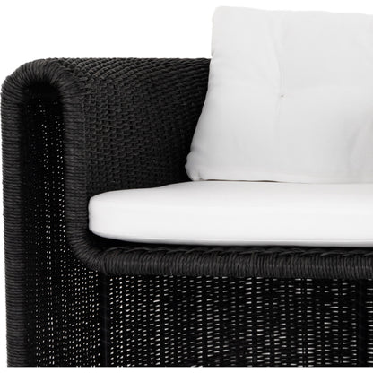 Tucson Woven Outdoor Chair by Four Hands. Made from 100% olefin, 100% polyethylene, iron in a coastal style.