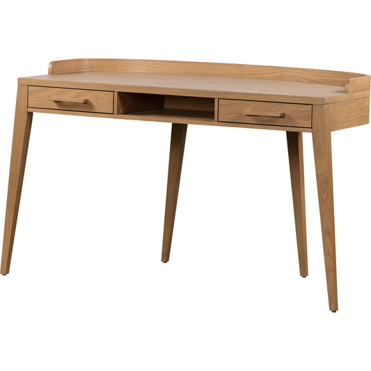 Armstrong Desk by Four Hands in burnished oak veneer, burnished oak and burnished oak. Made from oak veneer, solid oak in a modern style.