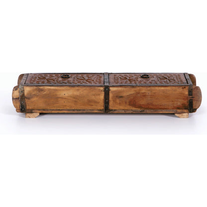 Found Carved Box by Four Hands in reclaimed natural. Made from solid mixed reclaimed wood in a eclectic & global style.