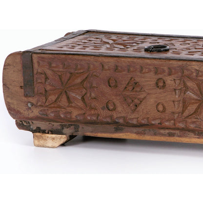 Found Carved Box by Four Hands in reclaimed natural. Made from solid mixed reclaimed wood in a eclectic & global style.