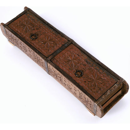 Found Carved Box by Four Hands in reclaimed natural. Made from solid mixed reclaimed wood in a eclectic & global style.