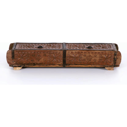 Found Carved Box by Four Hands in reclaimed natural. Made from solid mixed reclaimed wood in a eclectic & global style.