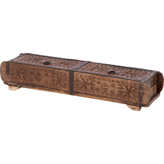 Found Carved Box by Four Hands in reclaimed natural. Made from solid mixed reclaimed wood in a eclectic & global style.
