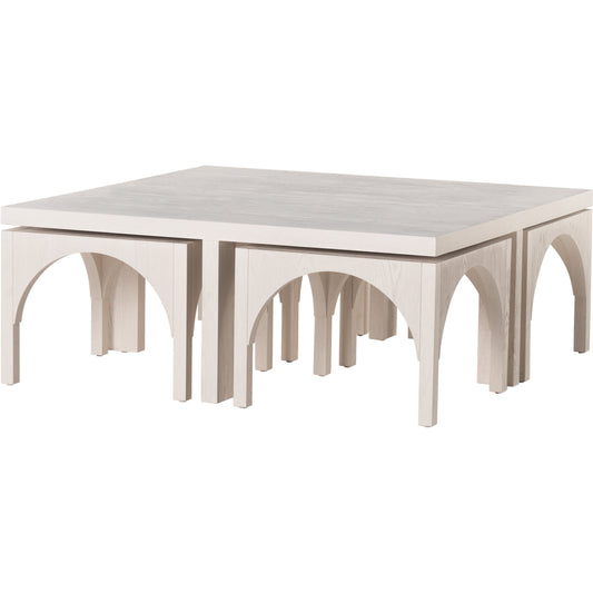 Amara Nesting Coffee Table by Four Hands. Made from oak veneer, solid oak in a eclectic & global style.