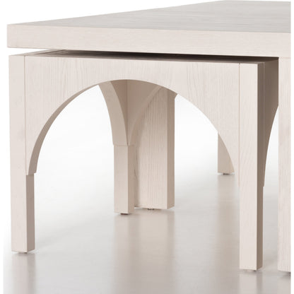Amara Nesting Coffee Table by Four Hands. Made from oak veneer, solid oak in a eclectic & global style.