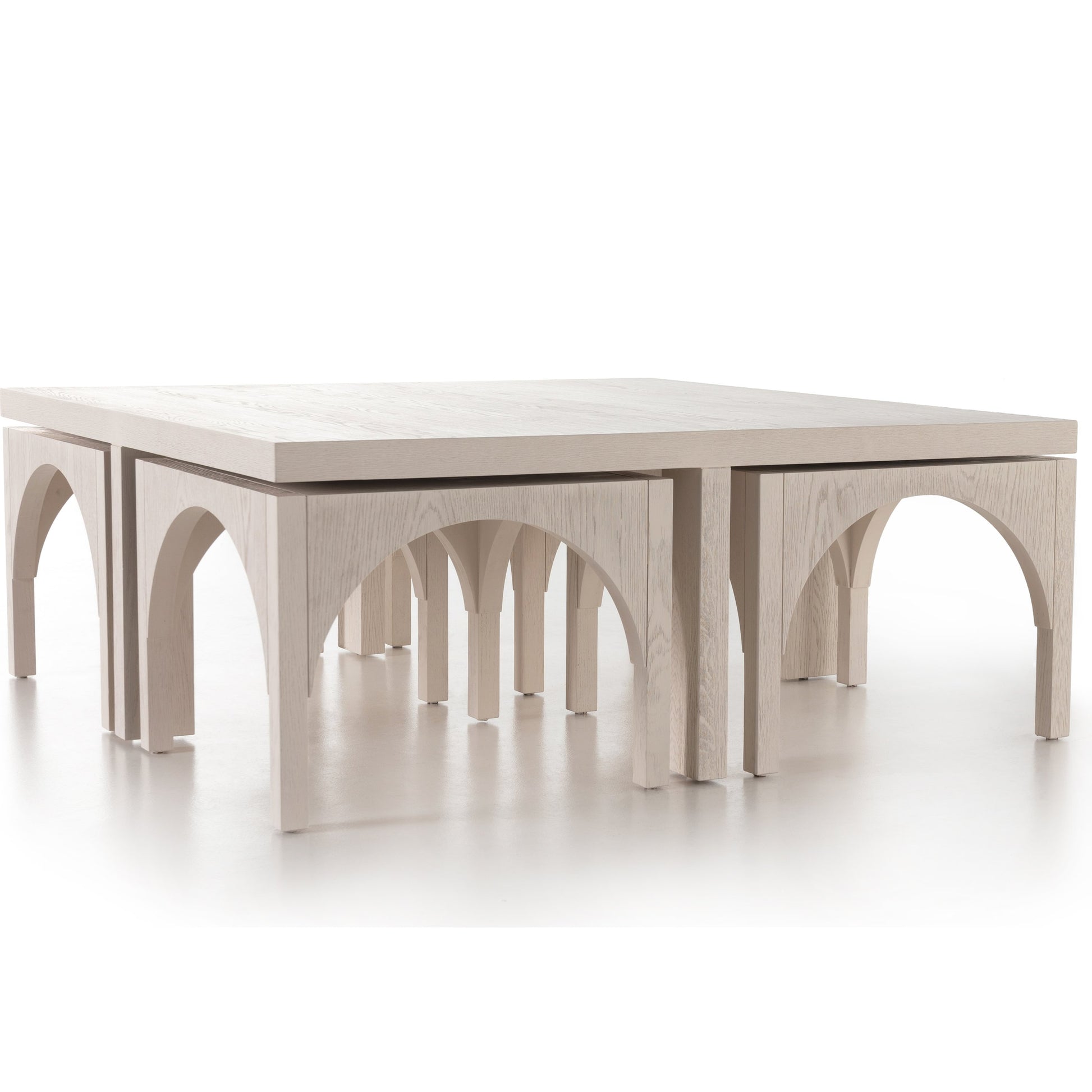 Amara Nesting Coffee Table by Four Hands. Made from oak veneer, solid oak in a eclectic & global style.