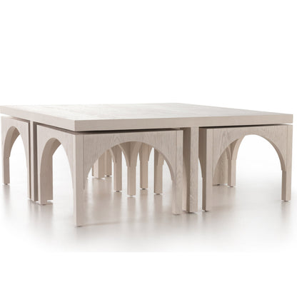 Amara Nesting Coffee Table by Four Hands. Made from oak veneer, solid oak in a eclectic & global style.