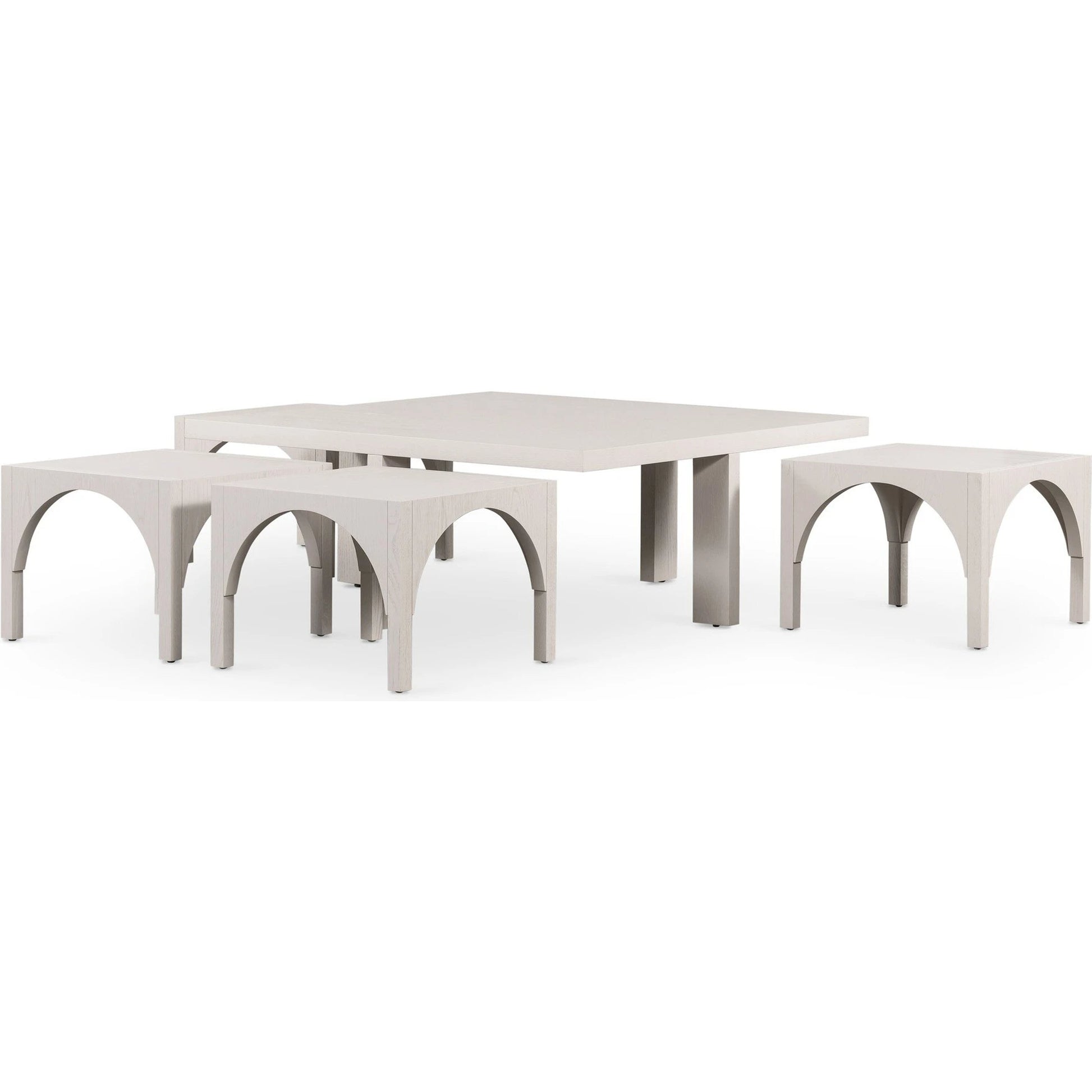 Amara Nesting Coffee Table by Four Hands. Made from oak veneer, solid oak in a eclectic & global style.