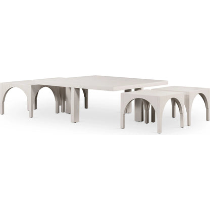 Amara Nesting Coffee Table by Four Hands. Made from oak veneer, solid oak in a eclectic & global style.