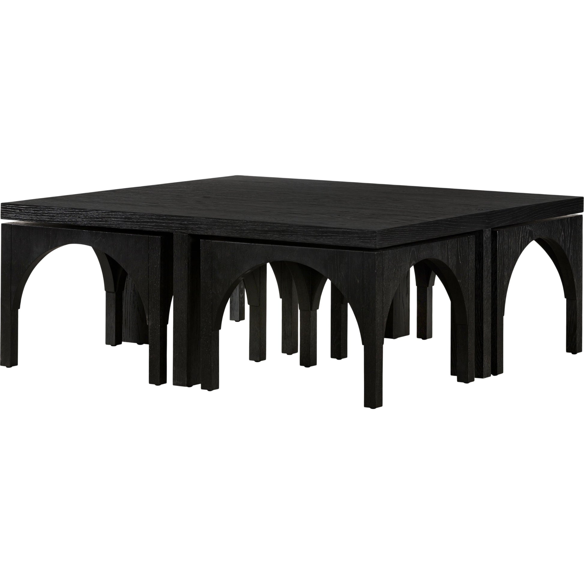 Amara Nesting Coffee Table by Four Hands. Made from oak veneer, solid oak in a eclectic & global style.