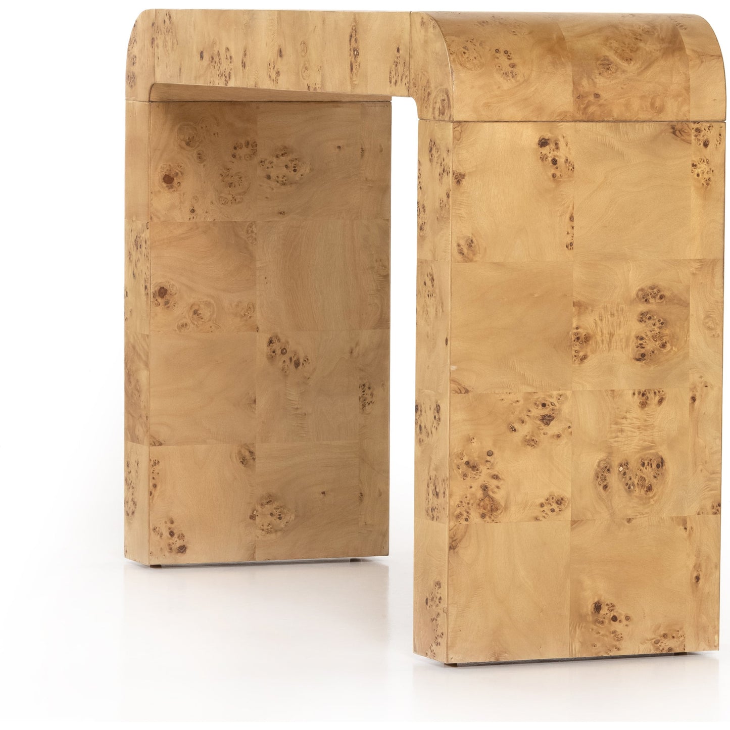 002 SI-1901186 | Additional Silo | Jenson Console Table by Four Hands in natural poplar burl veneer and natural poplar burl. Made from poplar burl veneer in a coastal style.