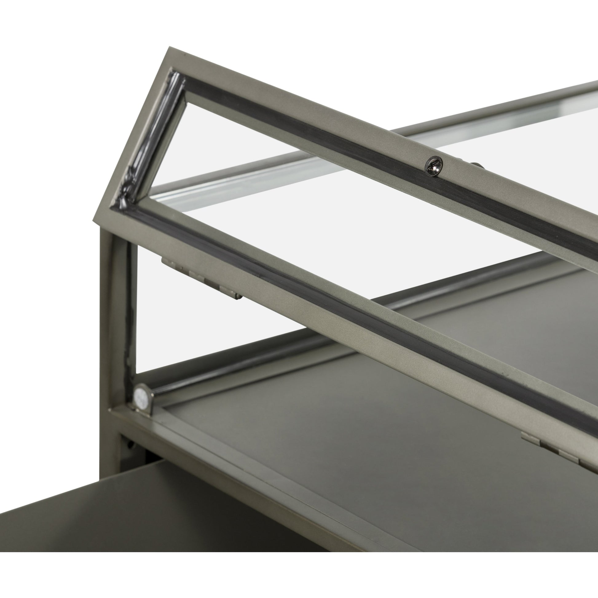 Shadow Box Executive Desk by Four Hands in black. Made from iron in a modern style.