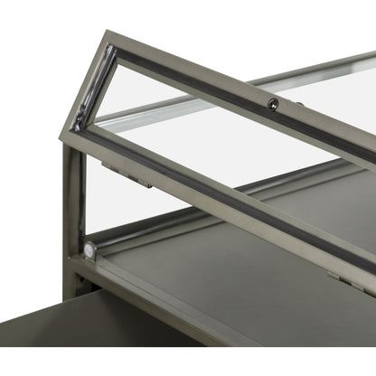 Shadow Box Executive Desk by Four Hands in black. Made from iron in a modern style.