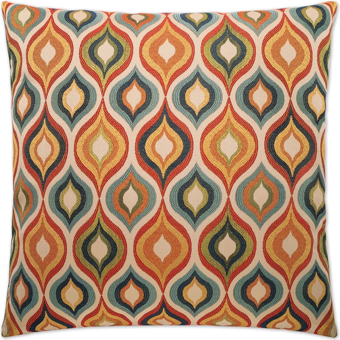 001 SI-2381135 | Primary Silo | Flicker Pillow by DV Kap Home in orange. Made from 100% polyester in a eclectic & global style.