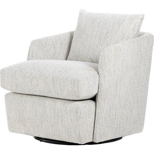 Whittaker Swivel Chair by Four Hands in merino cotton. Made from 100% polyester, pine plywood, solid pine in a modern style.