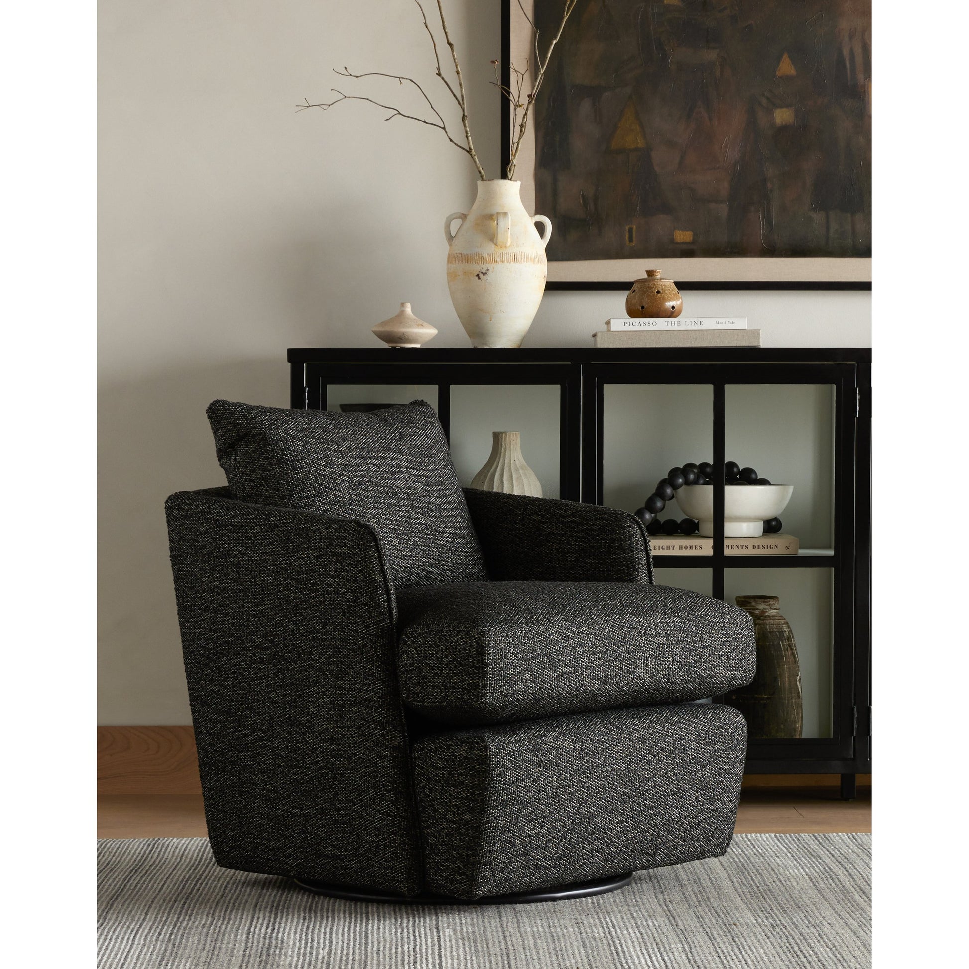 Whittaker Swivel Chair by Four Hands. Made from unique in a modern style.