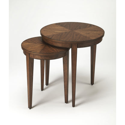 Nest of Tables by Butler Specialty Company in dark brown and cocoa. Made from acacia wood solids, acacia veneers in a modern style.