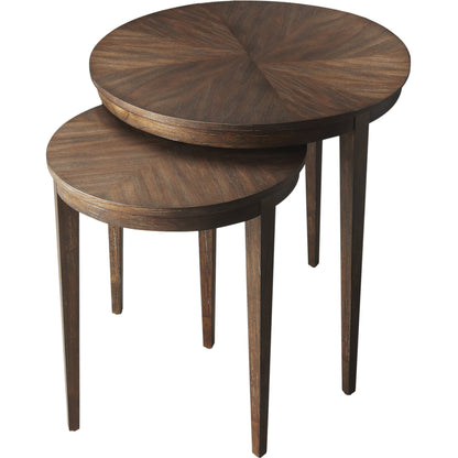 Nest of Tables by Butler Specialty Company in dark brown and cocoa. Made from acacia wood solids, acacia veneers in a modern style.