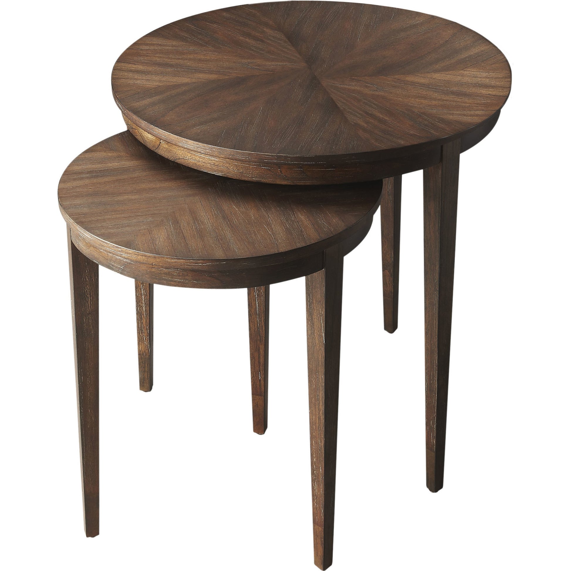 Nest of Tables by Butler Specialty Company in dark brown and cocoa. Made from acacia wood solids, acacia veneers in a modern style.