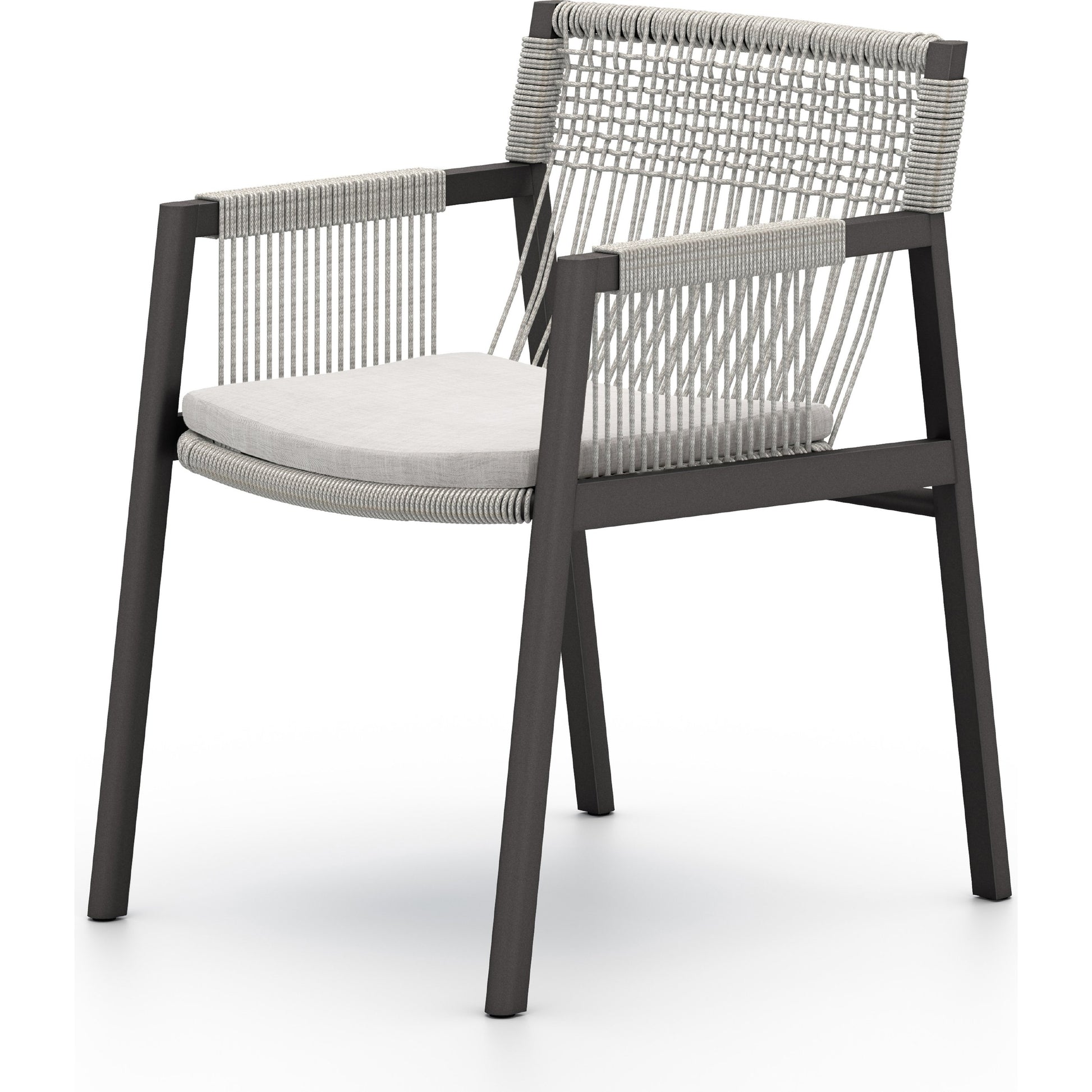 Shuman Outdoor Dining Chair by Four Hands. Made from 100% olefin, aluminum, 100% polypropylene in a modern style.