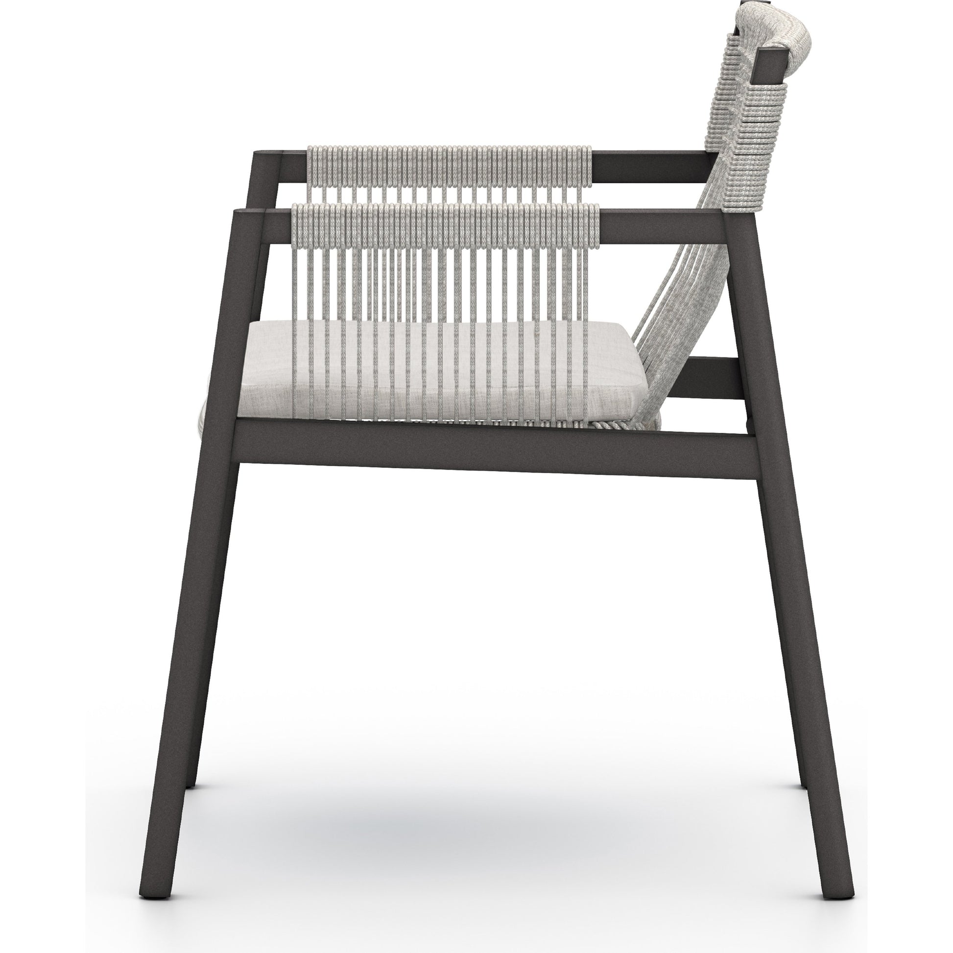 Shuman Outdoor Dining Chair by Four Hands. Made from 100% olefin, aluminum, 100% polypropylene in a modern style.