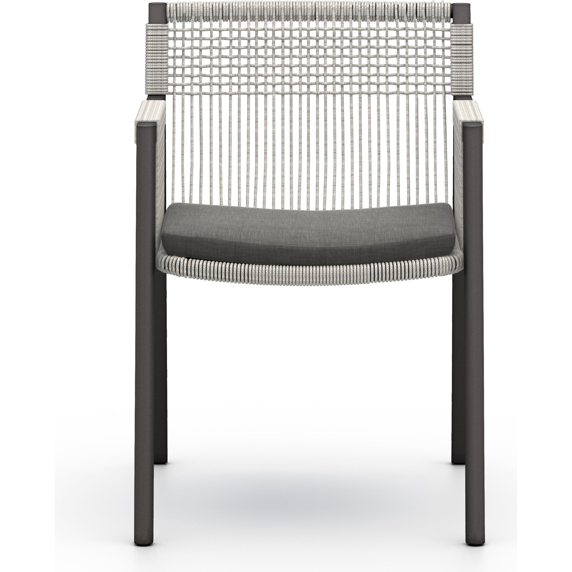 Shuman Outdoor Dining Chair by Four Hands. Made from 100% olefin, aluminum, 100% polypropylene in a modern style.