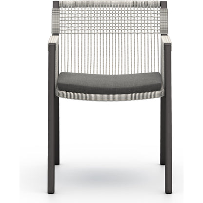 Shuman Outdoor Dining Chair by Four Hands. Made from 100% olefin, aluminum, 100% polypropylene in a modern style.