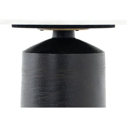 Delune Nightstand by Four Hands in brushed brass, polished white marble. Made from aluminum, solid marble in a eclectic & global style.