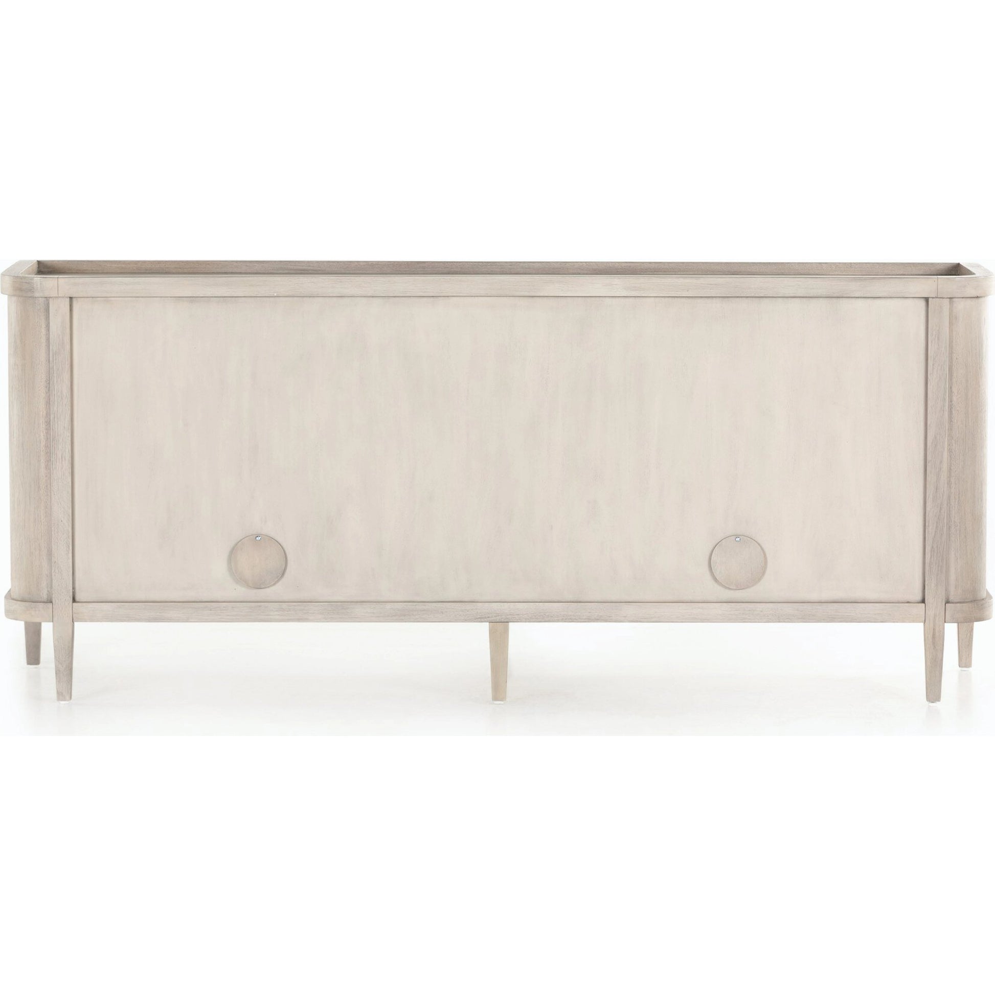 Arlo Sideboard by Four Hands in ash grey, black arlo and ash grey. Made from solid mahogany in a modern style.