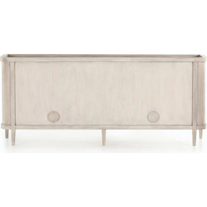 Arlo Sideboard by Four Hands in ash grey, black arlo and ash grey. Made from solid mahogany in a modern style.