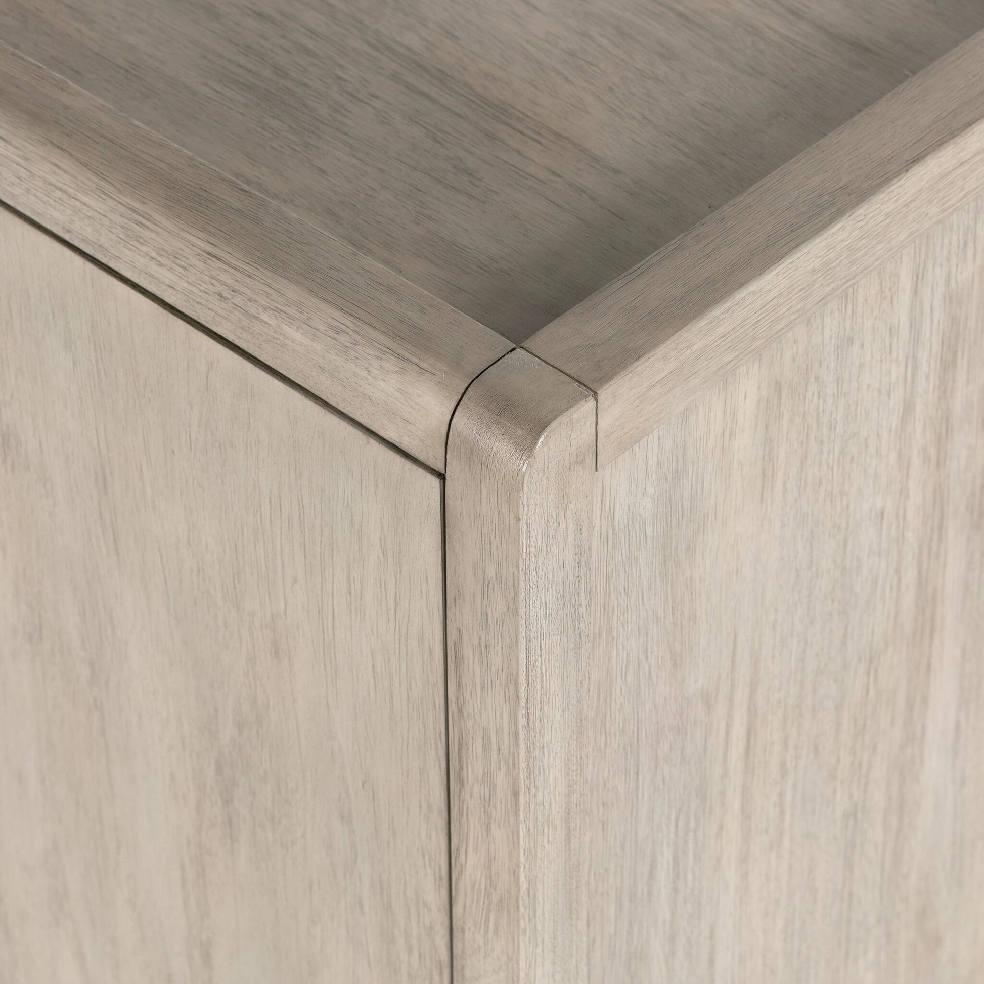 Arlo Sideboard by Four Hands in ash grey, black arlo and ash grey. Made from solid mahogany in a modern style.